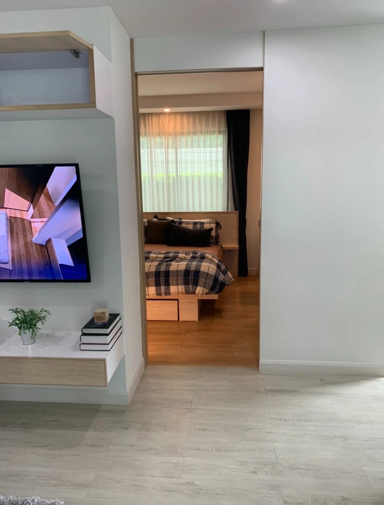 ให้เช่า V Condo Salaya 1 ห้องนอน 1 ห้องน้ำ เฟอร์ครบครันมาพร้อมเครื่องซักผ้า จองเลยจ้า