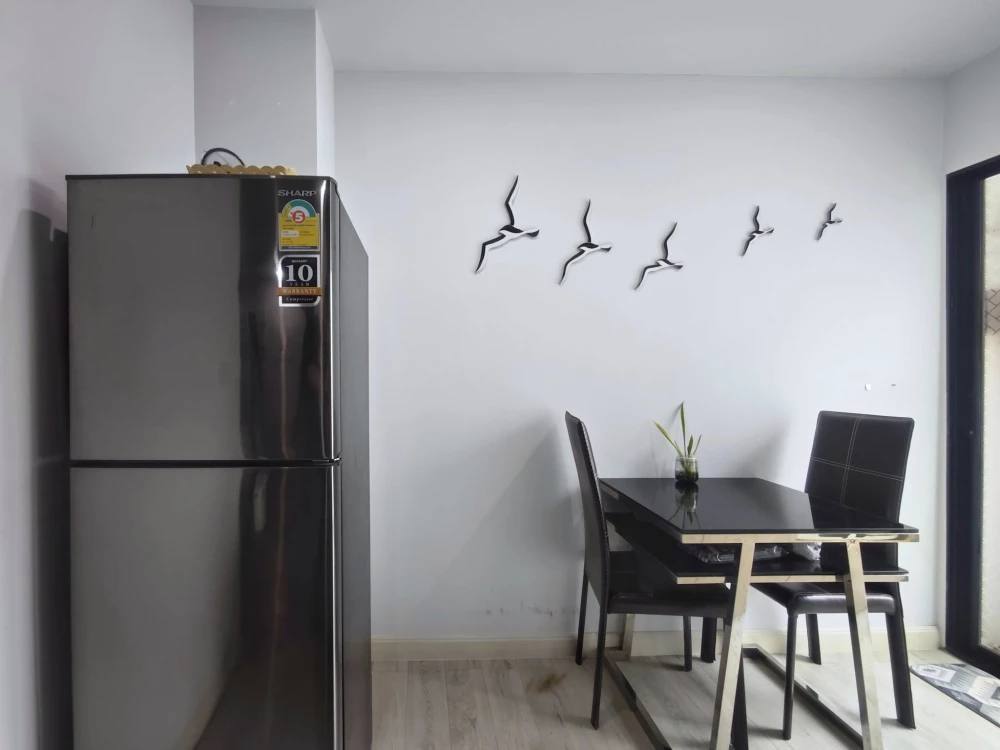 ให้เช่า V Condo Salaya 1 ห้องนอน 1 ห้องน้ำ แต่งสวยคุมโทน เฟอร์ครบครัน จองเลย