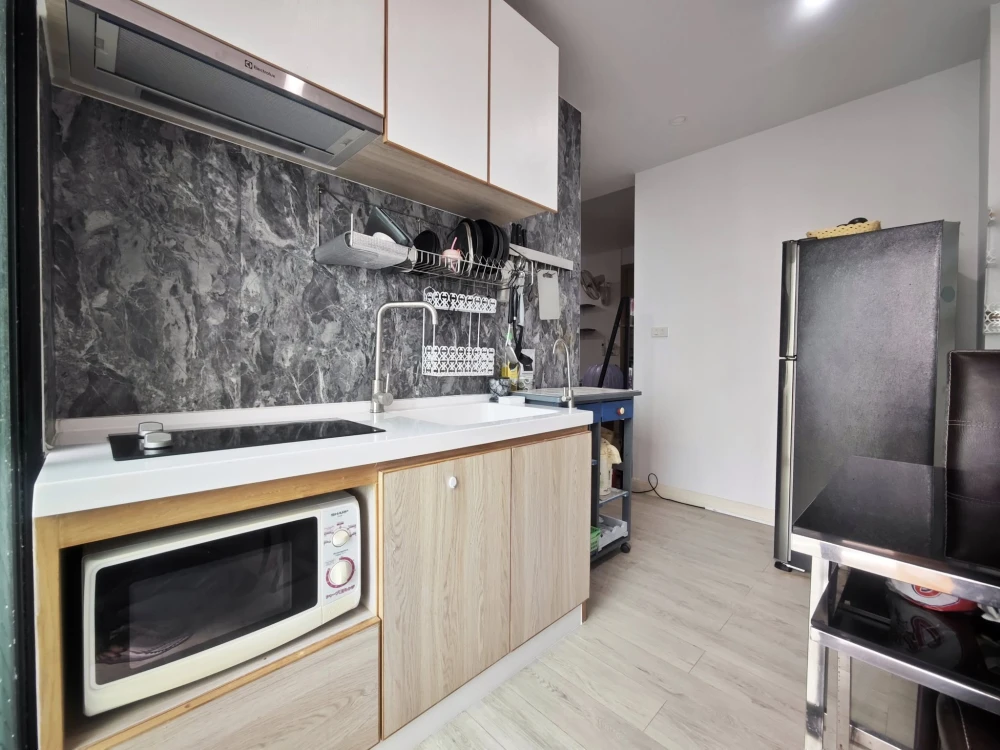 ให้เช่า V Condo Salaya 1 ห้องนอน 1 ห้องน้ำ แต่งสวยคุมโทน เฟอร์ครบครัน จองเลย