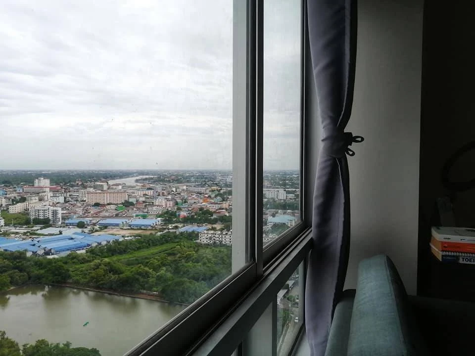 ให้เช่า Niche id @ Pakkret Station ห้องพร้อมอยู่ เฟอร์พร้อม เครื่องใช้ไฟฟ้าครบ ชั้นสูง จองเลย