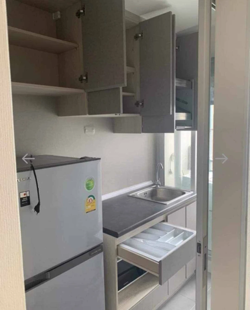 ให้เช่า Niche id @ Pakkret Station ห้องพร้อมอยู่ เฟอร์พร้อม เครื่องใช้ไฟฟ้าครบ ชั้นสูง จองเลย