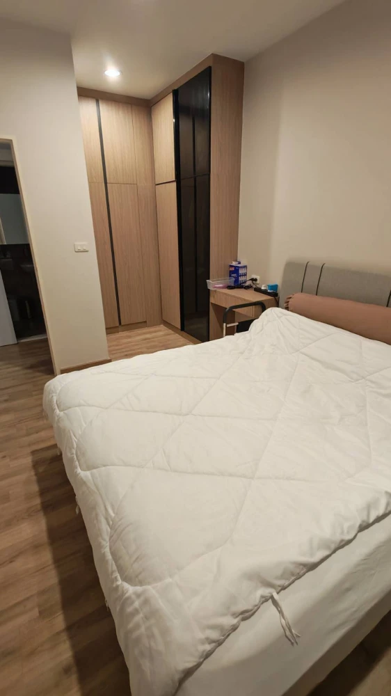 ✅ Condo Niche Mono Sukhumvit Bearing, beautiful room, view facing towards the three-headed elephant, convenient travel, near BTS Bearing.