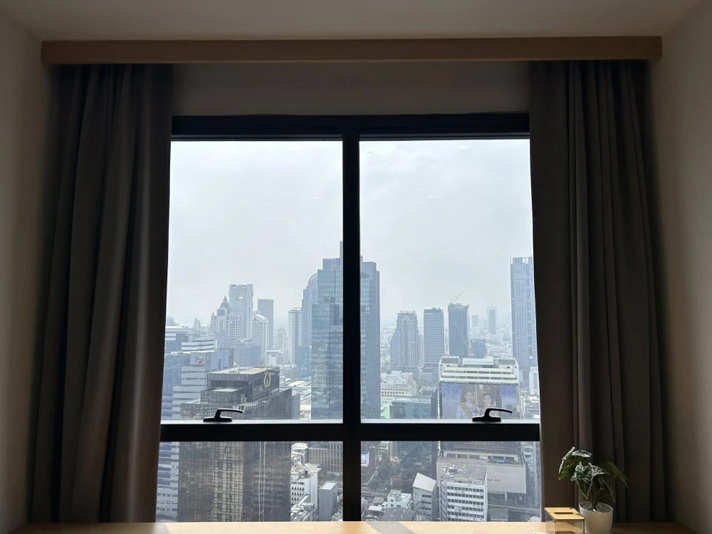 For rent Ashton chula-silom, beautiful room with a beautiful view, not blocked by the sun, not hot, convenient, complete in one place, hurry and book.
