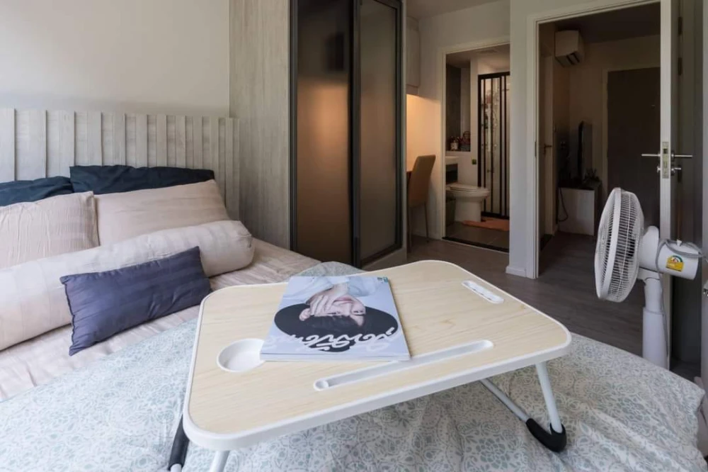 For rent Atmoz Tropicana Bangna ห้องน่าอยู่ เฟอร์ เครื่องใช้ไฟฟ้าครบพร้อม มาจองได้แล้ววันนี้