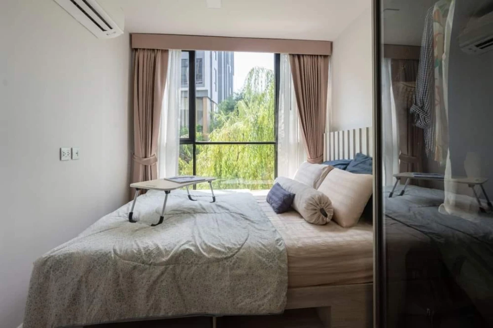 For rent Atmoz Tropicana Bangna ห้องน่าอยู่ เฟอร์ เครื่องใช้ไฟฟ้าครบพร้อม มาจองได้แล้ววันนี้