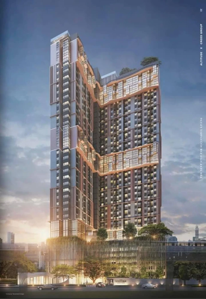 For rent Condo Altitude Unicorn Sathorn - Tha Phra 29th floor, view of Chao Phraya River, good price, book now