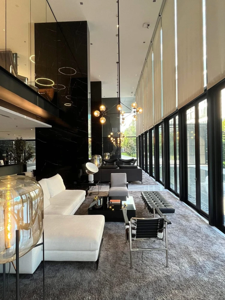 For rent condo Noble Around Ari, furnished room, ready to move in, 29th floor, high view, convenient, complete here, move now