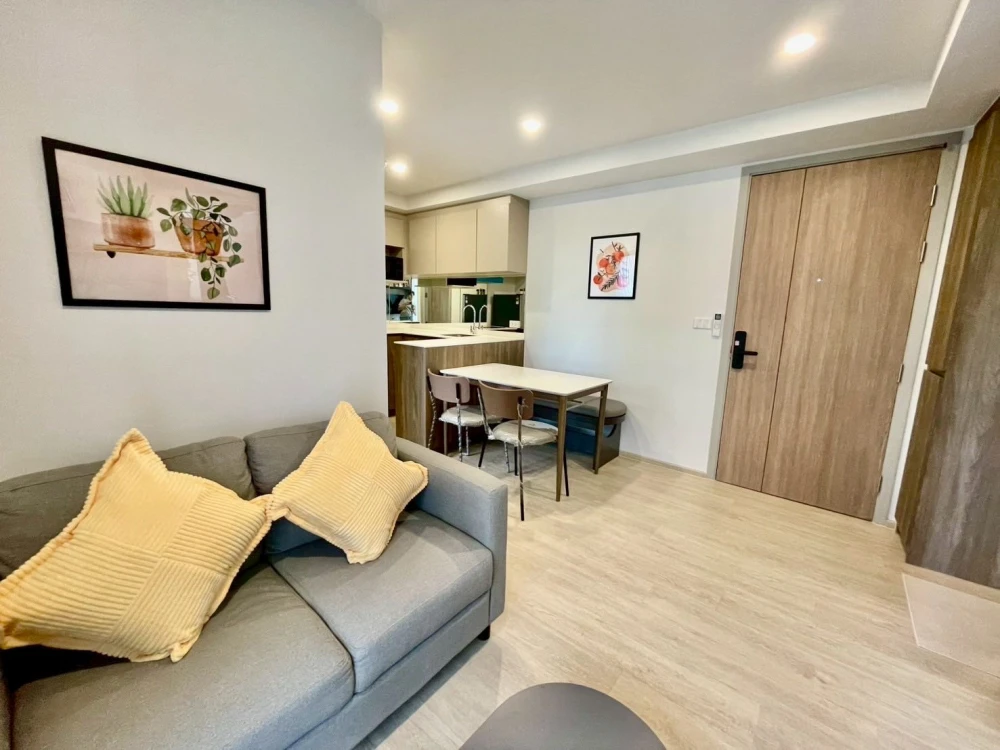 For rent condo Nue Core Khu Khot Station, quiet corner room, private, complete here, hurry and move in.