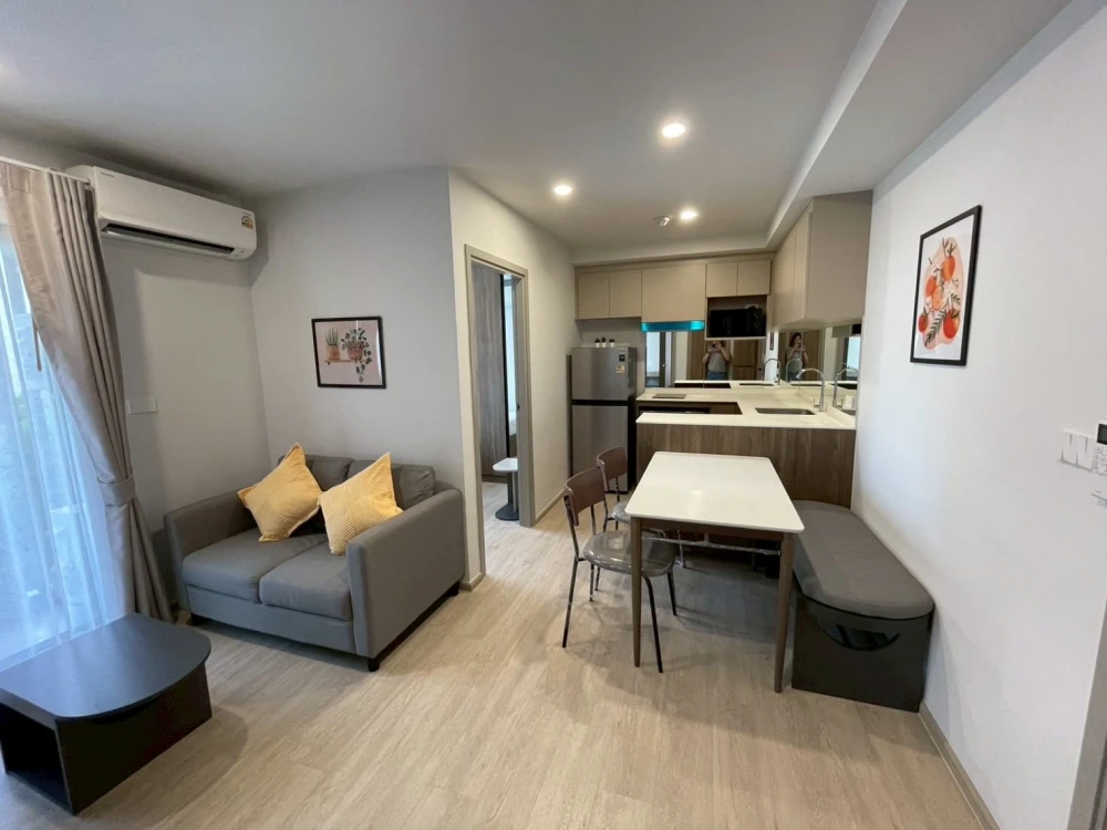 For rent condo Nue Core Khu Khot Station, quiet corner room, private, complete here, hurry and move in.