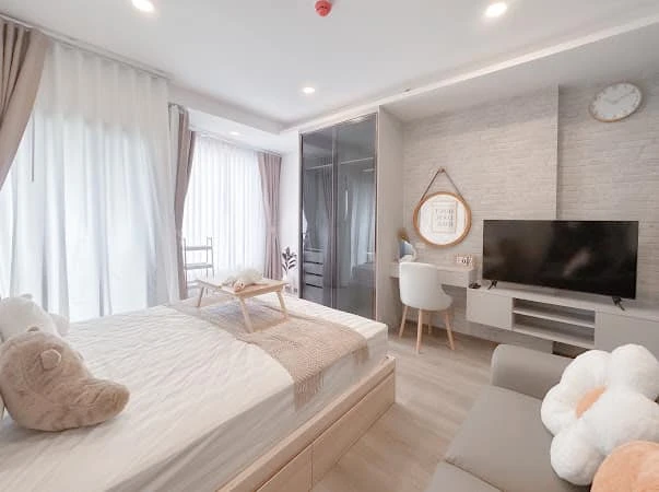 For Rent Condo  Soho Bangkok Ratchada  ห้องที่ตกแต่งเหมือนกันสไตล์ Muji Minimal เบาๆสบายตา รีบมาจอง