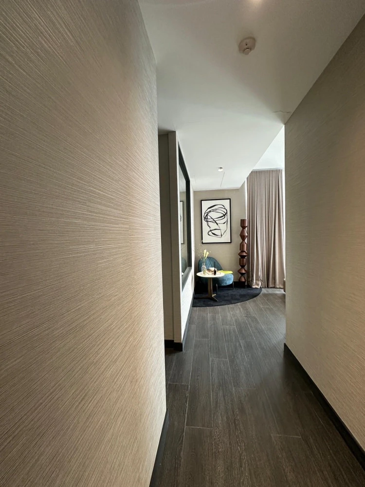 For rent condo Tait Sathorn 12, spacious room, plenty of usable space, 24th floor, high view, convenient, complete in one place, reserve now.