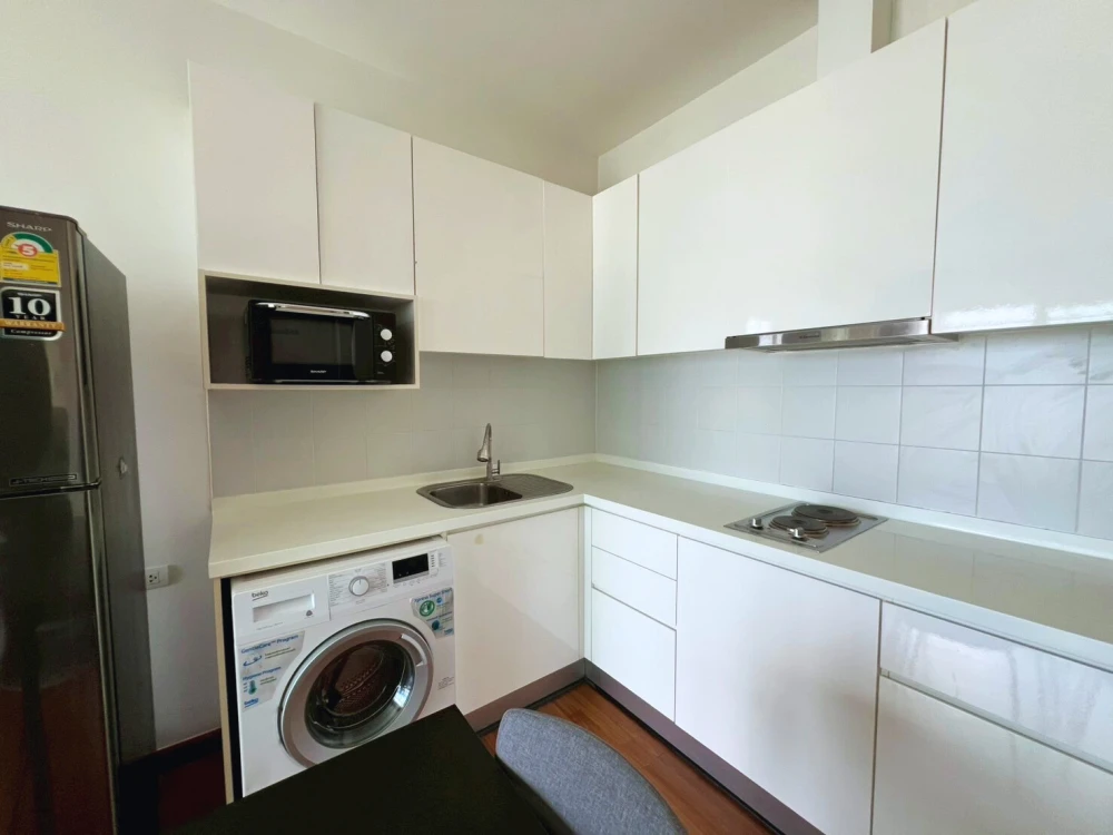 For rent condo The Coast Bangkok 2 bedrooms, 2 bathrooms, high floor, beautiful city view, complete here, book now, don't miss out.