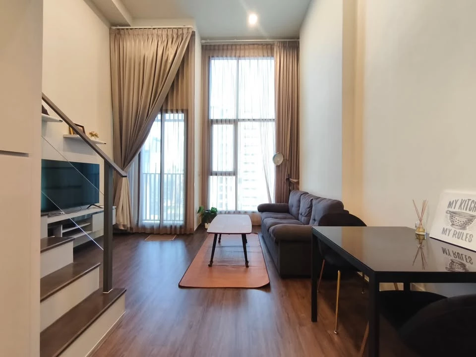FOR RENT Knightsbridge Space Rama 9 ห้องพร้อมอยู่ เฟอร์ เครื่องใช้ไฟฟ้าครบ รีบมาจับมาจองเลยจ้า อย่าพลาด