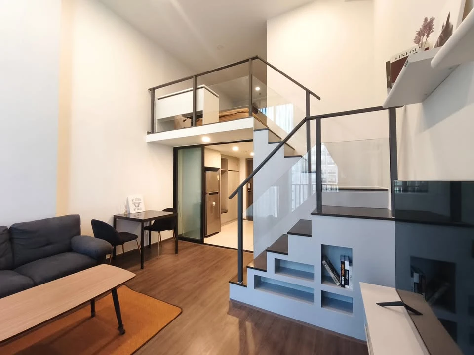 FOR RENT Knightsbridge Space Rama 9 ห้องพร้อมอยู่ เฟอร์ เครื่องใช้ไฟฟ้าครบ รีบมาจับมาจองเลยจ้า อย่าพลาด