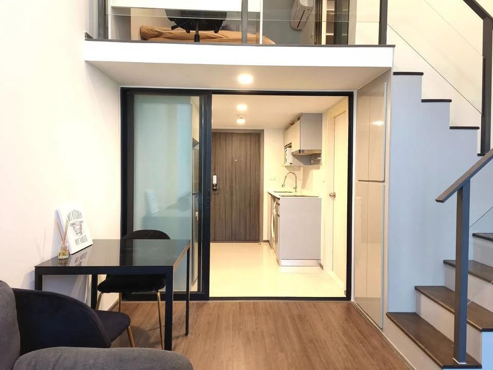 FOR RENT Knightsbridge Space Rama 9 ห้องพร้อมอยู่ เฟอร์ เครื่องใช้ไฟฟ้าครบ รีบมาจับมาจองเลยจ้า อย่าพลาด