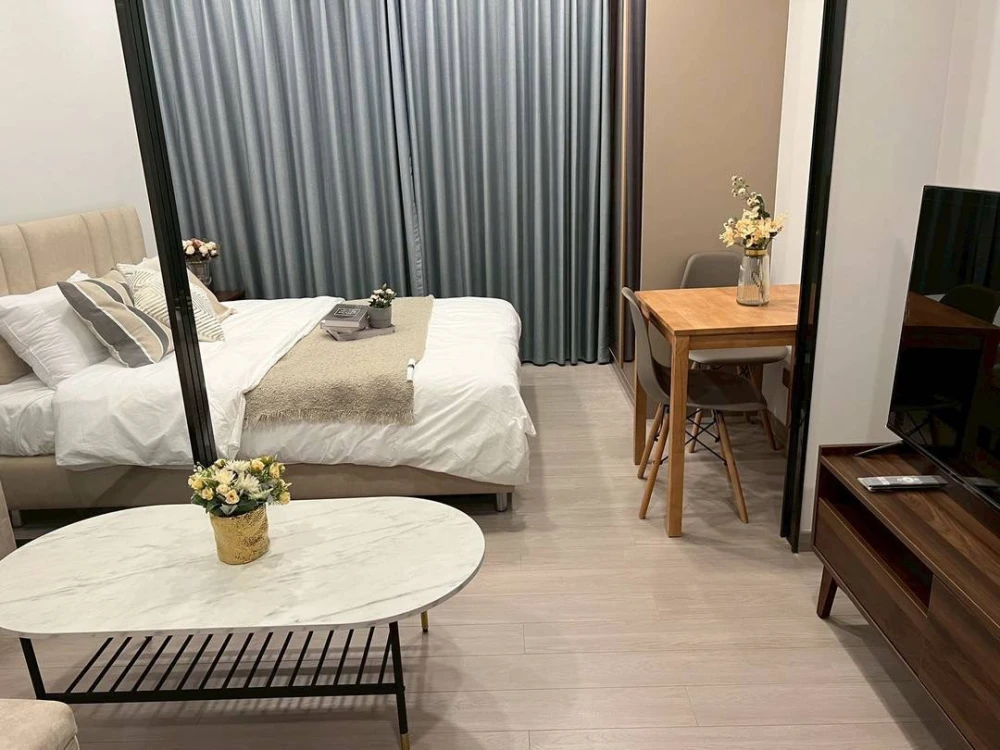 For rent One 9 Five Asoke-Rama 9 ห้องน่าอยู่ ชั้น 43 ได้วิวสูง เฟอร์ เครื่องใช้ไฟฟ้าครบ รีบมาจองเลย