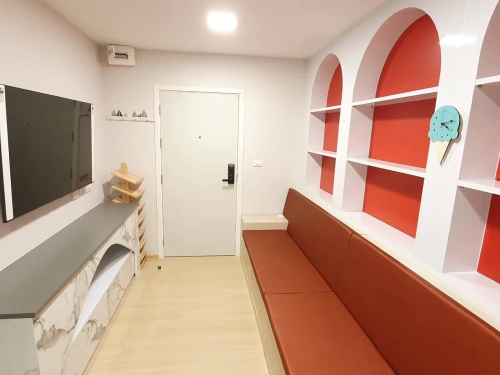 For rent Plum Condo Rangsit Alive 2 rooms, fully furnished, ready to move in, well built-in, everything is complete here. You must hurry to reserve no