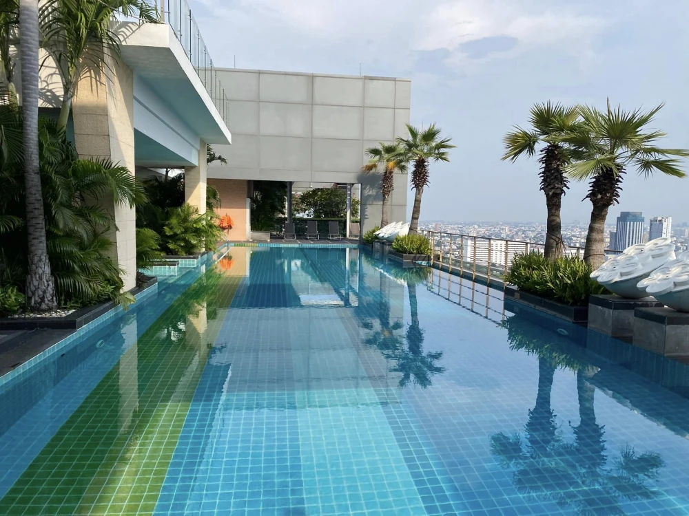 For rent!! Condo The Line Phahon Yothin Park, 19th floor, city view, fully furnished, bring your bags and move in immediately, book now!!