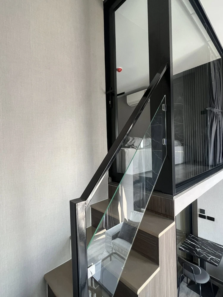 For rent The Origin Ladprao - Bangkapi, Duo space room, 21st floor, BTS view, fully furnished here