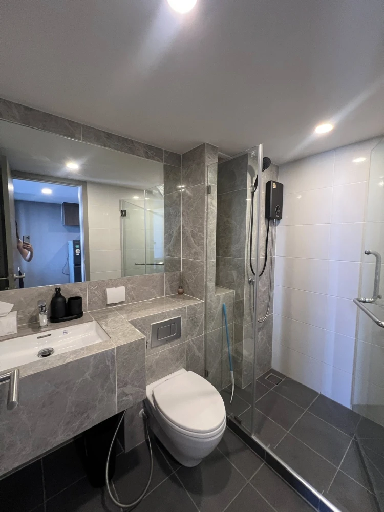 For rent The Origin Ladprao - Bangkapi, Duo space room, 21st floor, BTS view, fully furnished here