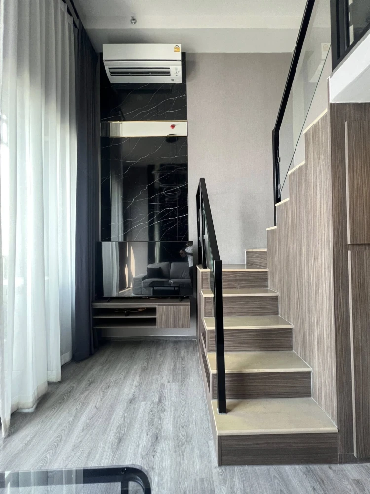 For rent The Origin Ladprao - Bangkapi, Duo space room, 21st floor, BTS view, fully furnished here