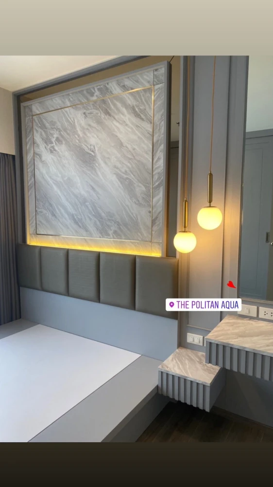 For rent The Politan Aqua, beautifully decorated room, fully built-in, 18th floor, river view, I must say you can't miss it.