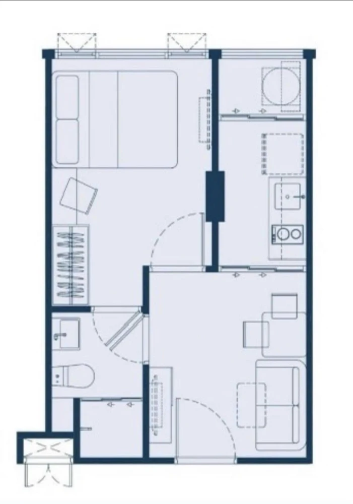 For sale Atmoz Tropicana Bangna, fully furnished room with excellent built-in furniture. Come and own it now.