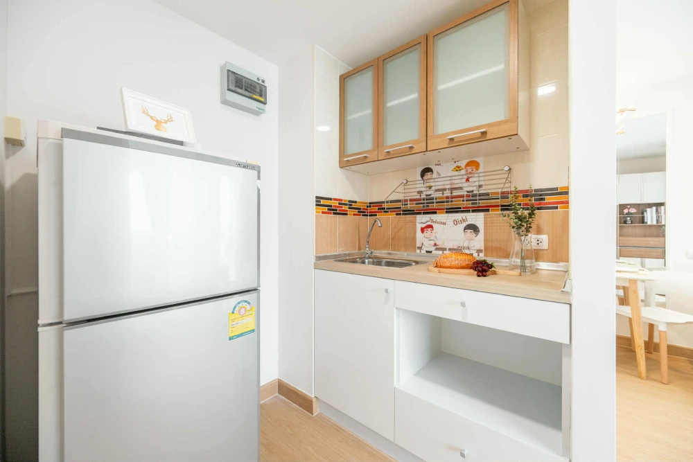 For sale Lumpini Condotown Nida-Serithai ห้องกั้นแยกเป็นสัดส่วน โทนขาวสบายตา ราคาสบายกระเป๋า ซื้อเลย