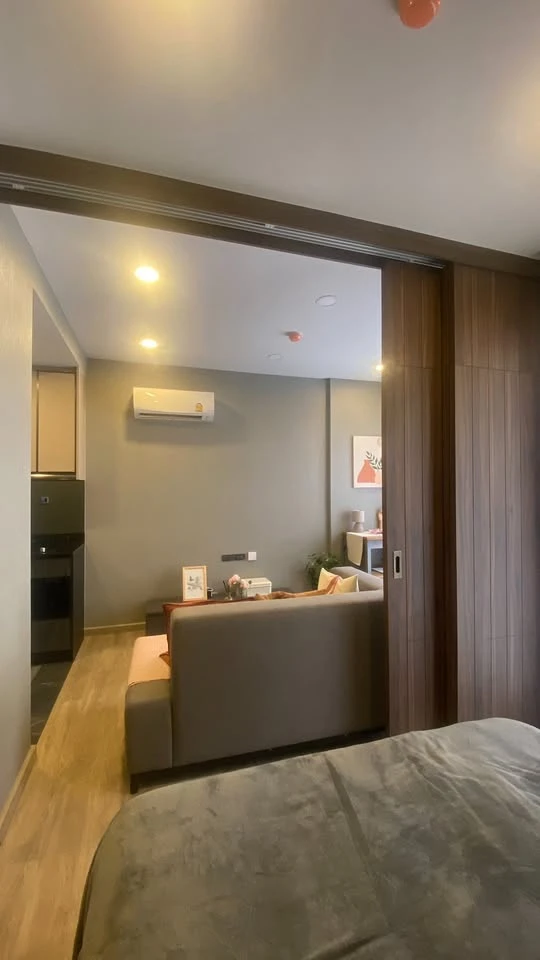 For sale The Teak Ratchada 19, furnished room, ready to move in, complete in one place, if you don't reserve, you'll regret it later.