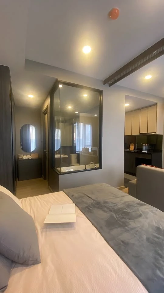 For sale The Teak Ratchada 19, furnished room, ready to move in, complete in one place, if you don't reserve, you'll regret it later.