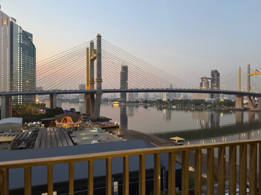 NUE Riverest Ratchaburana, 2 Bedroom unit, spacious frontage, 9th floor. This riverfront unit offers stunning river views from every angle. Book now!