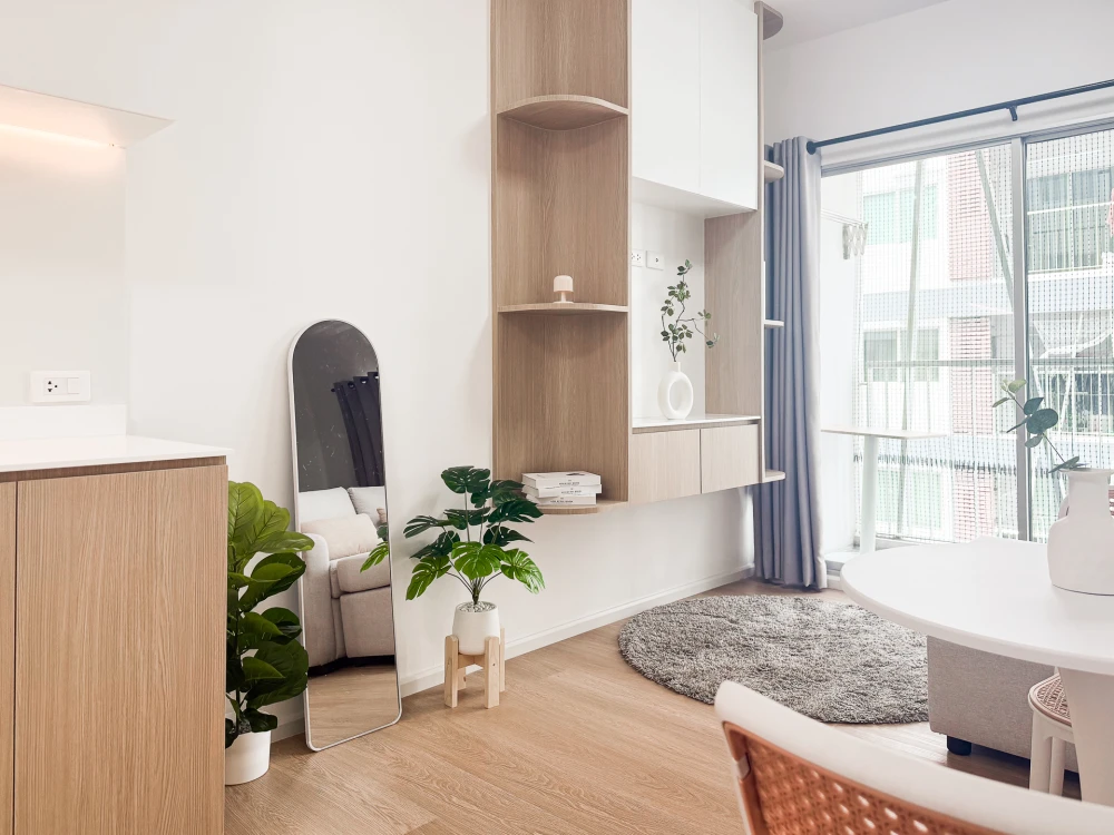 For sale: A Space Asoke-Ratchada, a beautifully decorated room with built-in furniture in a minimalist, oh-so-cool style. Reserve now, get it first!