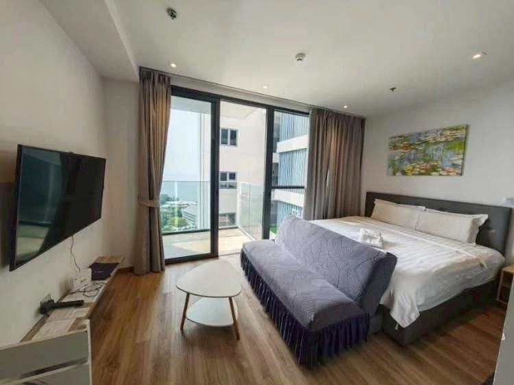Selling Andromeda Pattaya (South Pattaya), studio room, 17th floor, sea view, fully furnished. Reservation required.