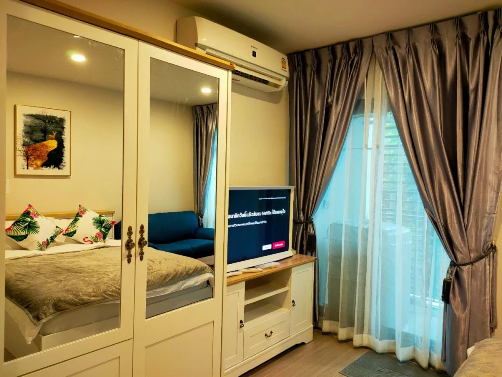 Urgent sale!! Aspire Asoke-Ratchada, 2nd floor, Building B, garden view, good for investment or living, good location, good price, don't miss it!!