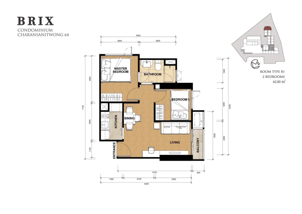 Brix Condominium for sale. Corner unit, very quiet and private. Largest living space. Urgent... act fast!