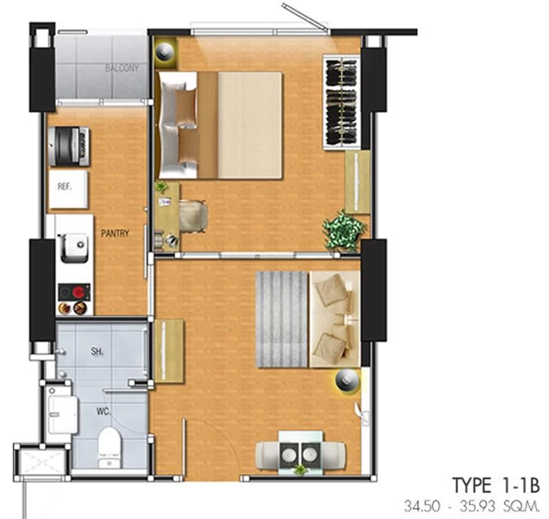 For sale CASA CONDO Ratchada-Tha Phra, complete furniture and electrical appliances. Decorated and ready to move in. Book now.