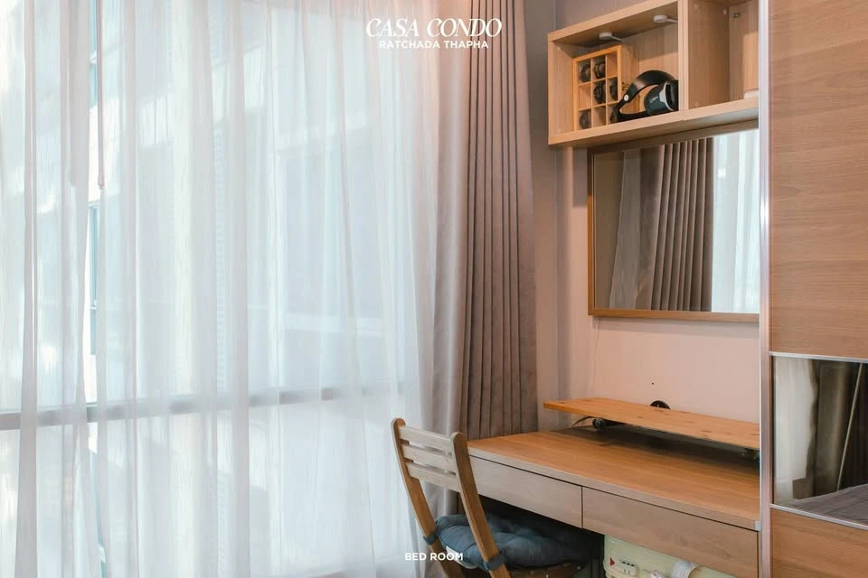 For sale CASA CONDO Ratchada-Tha Phra, complete furniture and electrical appliances. Decorated and ready to move in. Book now.