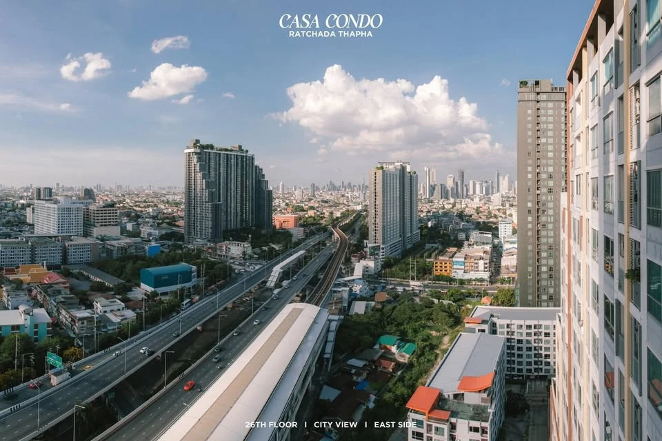 For sale CASA CONDO Ratchada-Tha Phra, complete furniture and electrical appliances. Decorated and ready to move in. Book now.