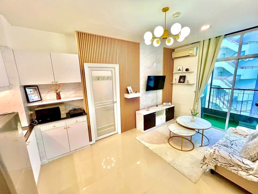 ขาย CC Condominium 1 ห้องมุม ชั้น 5 ตกแต่งสวยน่าอยู่มากๆ เฟอร์นิเจอร์ครบ พร้อมเข้าอยู่ทันที