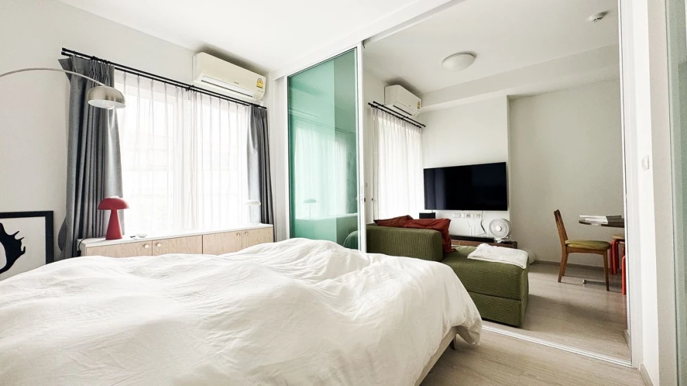 Chapter One Eco Ratchada-Huai Khwang for sale, 2nd floor, nice room, fully furnished, reserve now, hurry!
