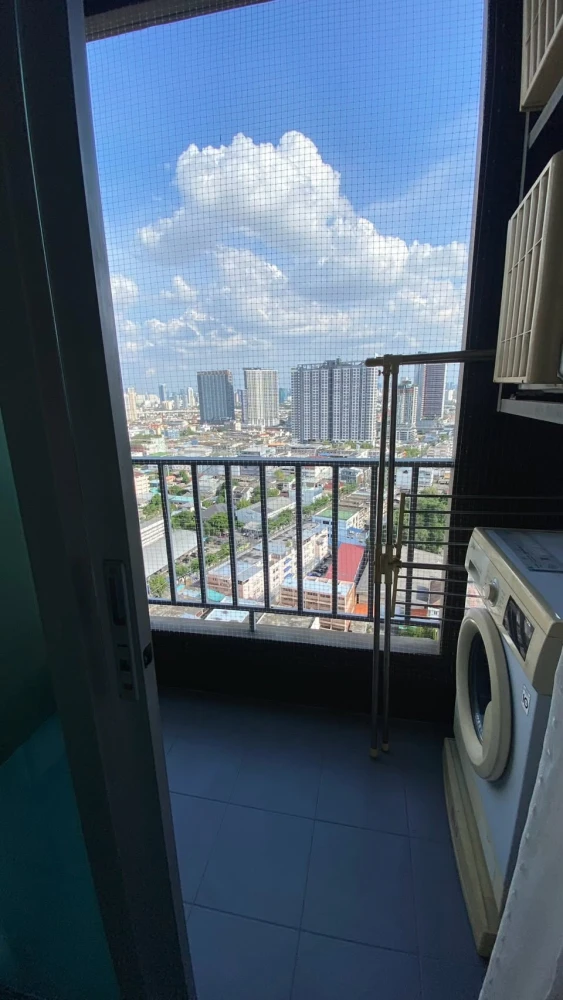 For Sale: Chapter One Shine Bangpo. Features stunning, unobstructed Chao Phraya River and city views from a very high floor. Comes fully furnished—an