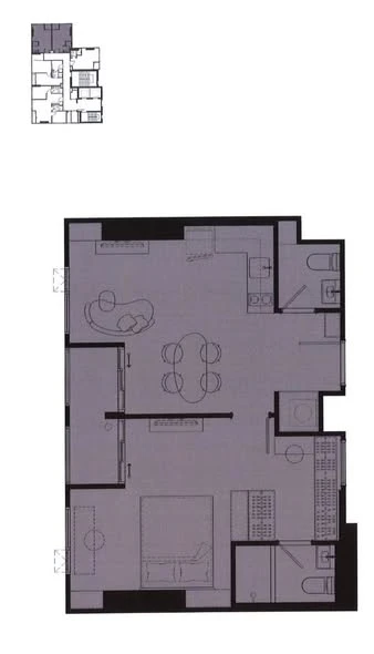 For sale: COBE Ratchada Rama 9, high floor, fully furnished, spacious room, comfortable living, reserve now.