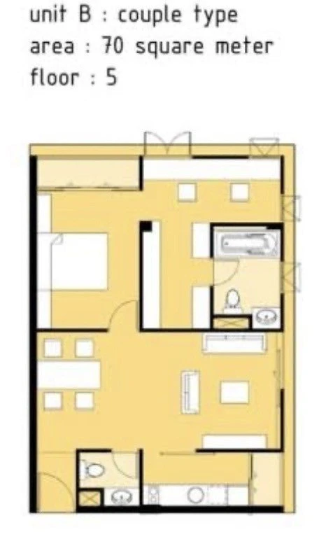 Selling Commune 80 spacious rooms with 2.8m high ceilings and full-height windows. You can't resist booking one!