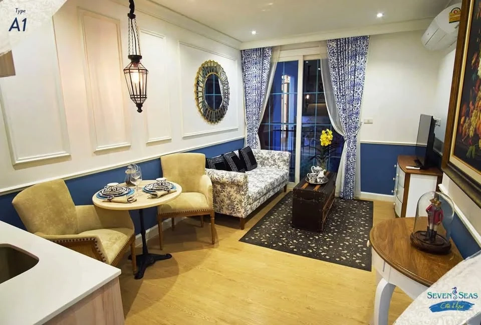 Condo for sale Seven Seas Cote d Azur, ready to move in, spacious and comfortable room, pool view, reserve now.