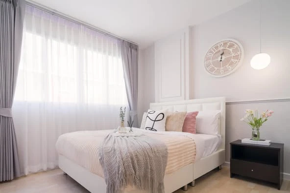 For sale: D Condo Ramindra, a lovely room, decorated in a controlled tone, comes with complete furniture. Don't miss out on this great deal.