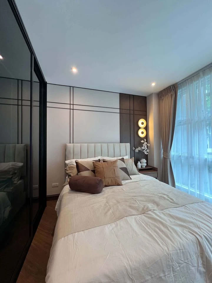 For Sale: D65 Condominium unit featuring a "Japandi Warm" style—a sophisticated blend of walnut wood, cream, and black tones that feels both cozy and