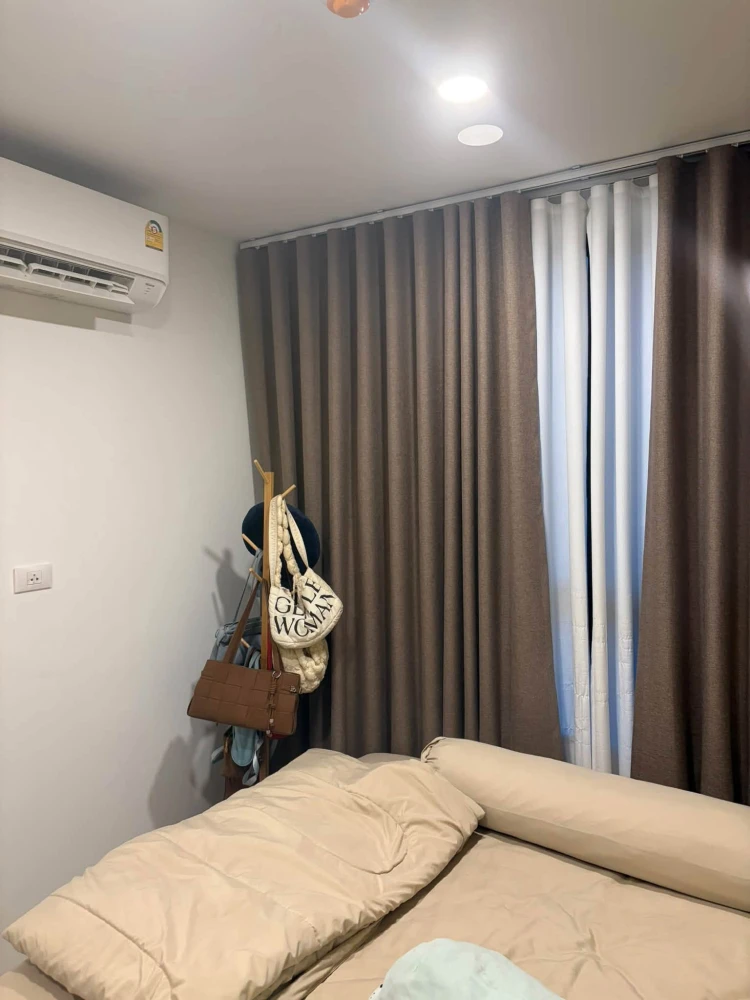 Flexi Suksawat condo for sale, 4th floor, with enclosed kitchen and balcony, fully furnished, ready to move in.