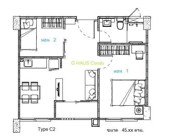 For sale: G Haus Condo Santikam 4, good location, 2nd floor, not very high, washing machine included. Interested? Reserve now!