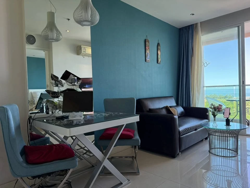 For sale: Grande Caribbean Resort Pattaya, 9th floor, Pattaya sea view, fully furnished room, don't miss out!