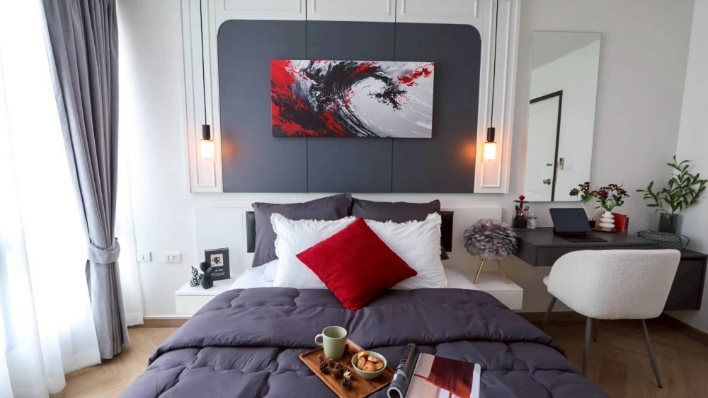 For sale: ICONDO Sukhumvit 103, decorated in a Modern Classic style, luxurious atmosphere, comfortable to the eyes, giving the feeling of being in a h